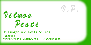 vilmos pesti business card